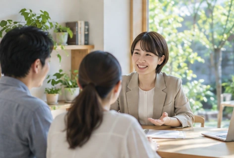 気になることを相談する場面